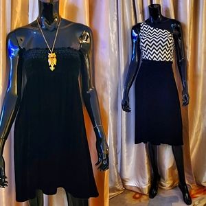 CALYPSO Halter Dress Or Skirt Black Rayon/Silk Velour In Size XS Like New